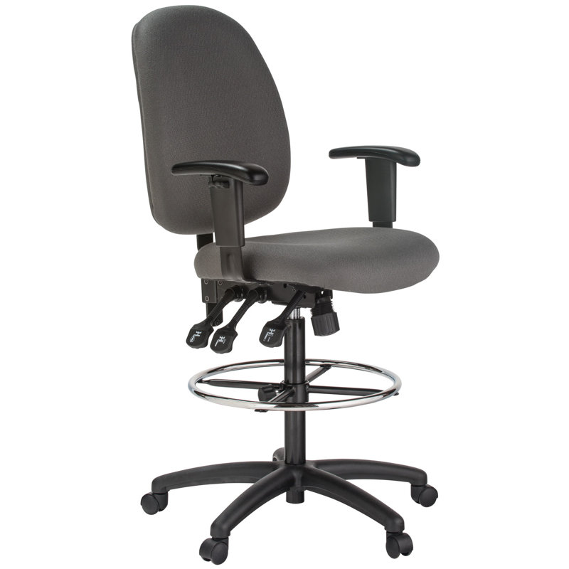 Ebern Designs Kayleen Drafting Chair, Gray