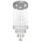 Raindrop 5-Lights Chandelier Modern Crystal Pendant Light, D15.8 X H35.8 Inch