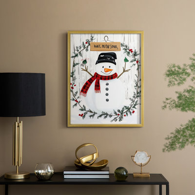 «Christmas Holiday Art XXV», reproduction encadrée - bois massif