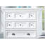 Commode de style transitionnel 1Pc Commode 5 tiroirs à finition blanche avec poignées rondes et glissières à roulement à billes