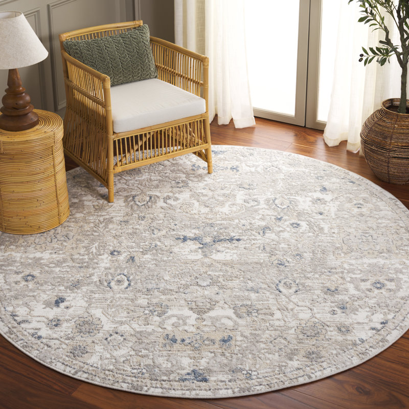 Floresville Performance Oriental Indoor/Outdoor Area Rug, Round 6'7"