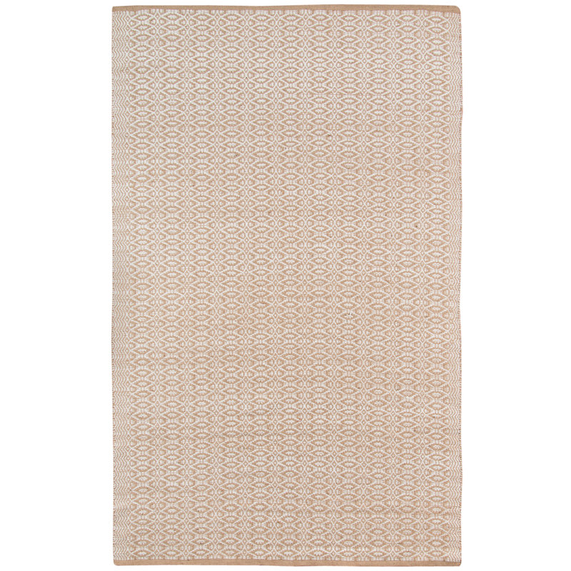 Bertrand Handwoven Eco-Friendly Low-Pile Jute Blend Area Rug, Rectangle 8' x 10'