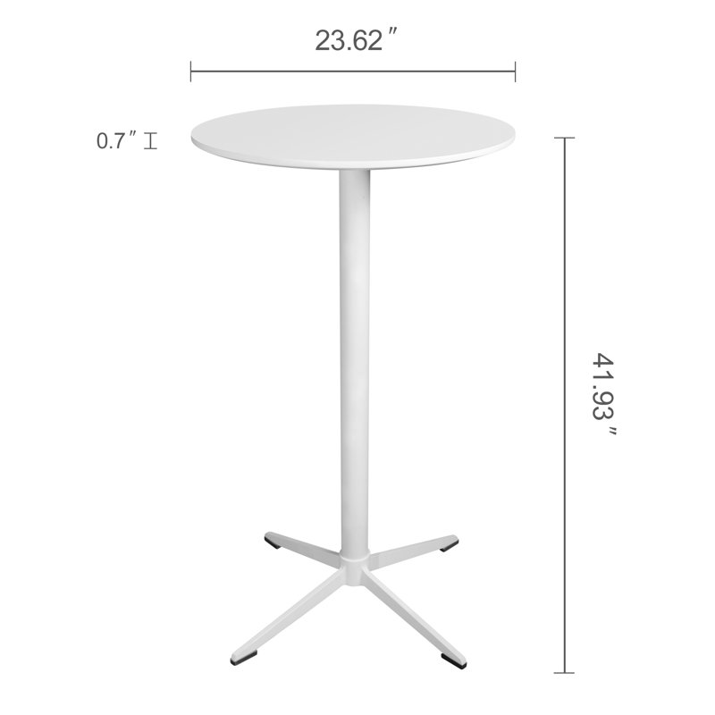 Table de salle à manger ronde 23,62 po, Blanc