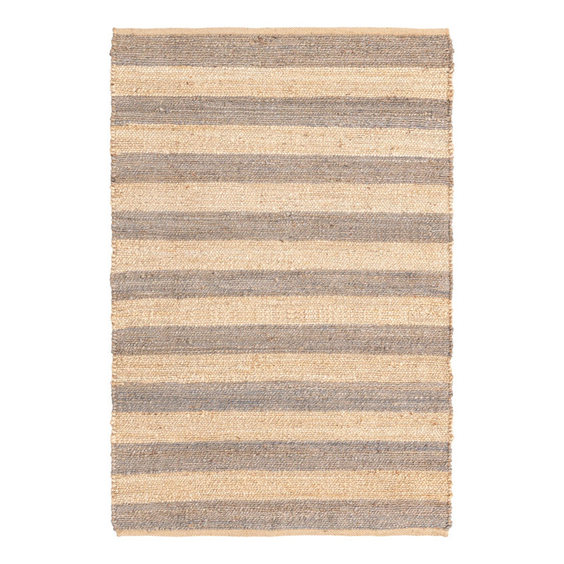 Fredric Hand Braided Striped Indoor Rug, Rectangle 4'1" x 6'1"