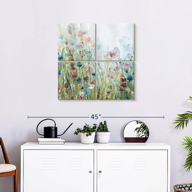 Champ de fleurs sauvages I, H 26 po x l 26 po