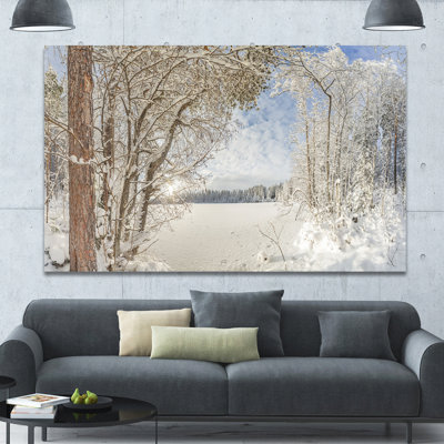 " Lake In Winter Woods "