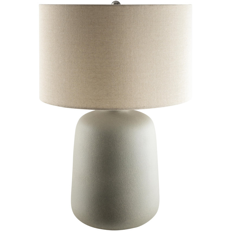 Lampe de table en céramique Dilan, Gris