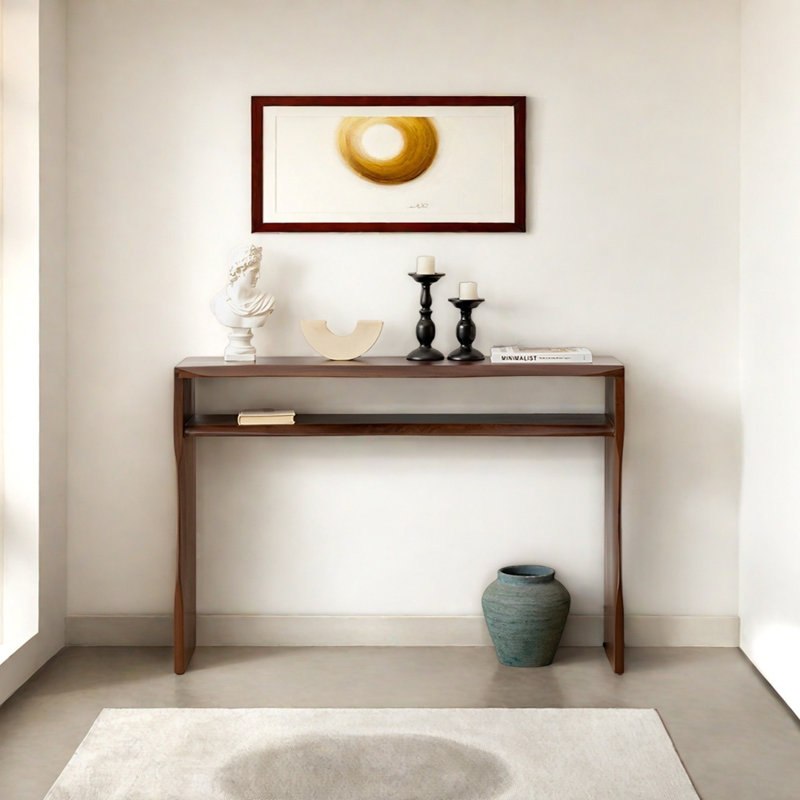 Console Modern Minimalist, H 29,53 po x l 39,37 po x P 11,81 po, Brun