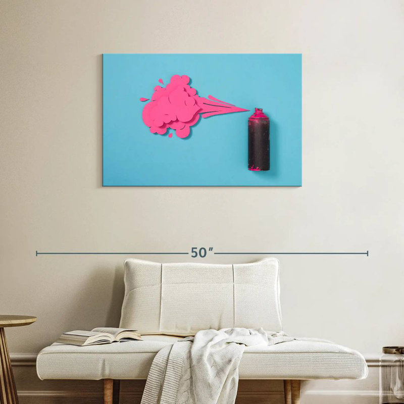 Senne Creative Pink Spray Paint, 24" H x 36" W