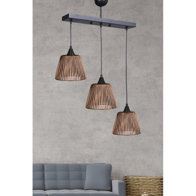 Luminaire suspendu conique à 3 lumières Renko