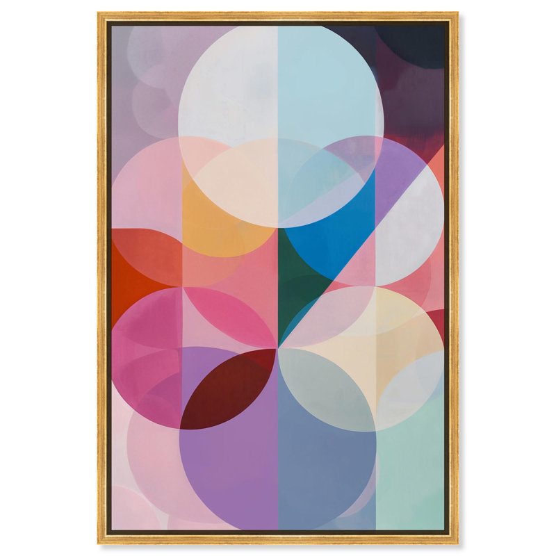 Toile Oneiric Circles III par Art Remedy, galerie tendue, Cadre flottant, H 16 po x l 11 po, Blanc