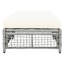 Chaise longue de piscine près de la piscine, avec 5 coussins et roues pour la cour, le jardin (gris et beige, chaise de patio-1351500236-1351500237
