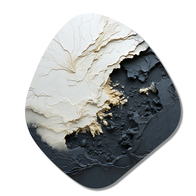 Prieto - Décoration murale irrégulière en métal forme de nébuleuse côtière, H 35 po x l 31 po x P 1 po