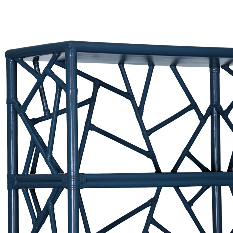 72'' H x 36'' W Wood Etagere Bookcase, Navy