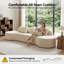 Canapé modulaire moderne désossé avec revêtement en velours côtelé et mousse haute densité-472048803