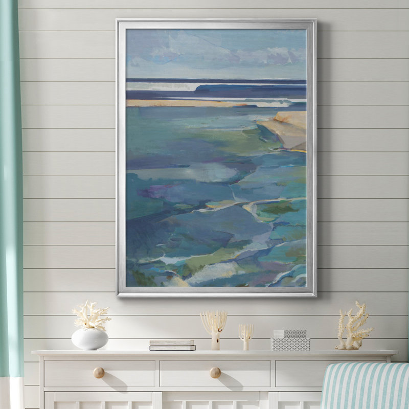 Breakwater - Reproduction de photo sur toile, H 26,5 po x l 36,5 po x P 1,5 po, Argent argent