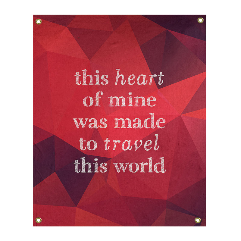 Polyester Tapestry, 36" H x 26" W, Ruby