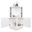 Armoire de bar moderne en coin de 43 po de hauteur avec 8 bouteilles de vin et rangement double 42 po-121047757