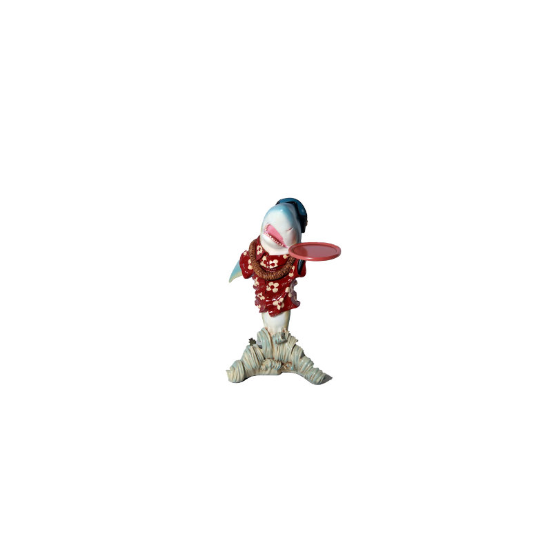Statue petit majordome requin