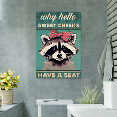 «Raccoon Have A Seat» - 1 pièce rectangulaire