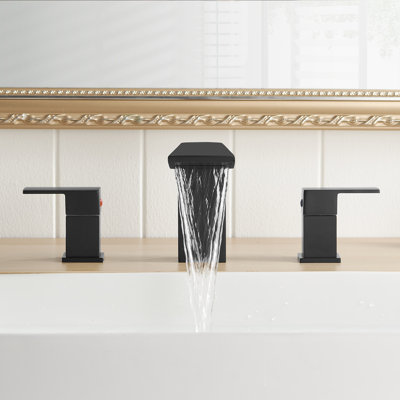 Widespread 2-handle Bathroom Faucet with Drain Assembly