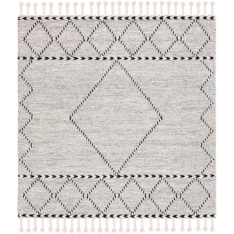 Dessiree Hand Woven Wool And Cotton Rug, Square 6'