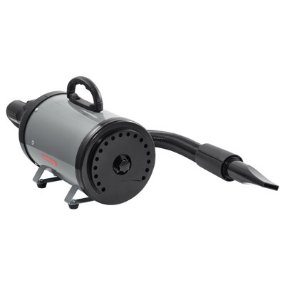 2800W/4.3Hp Pet Grooming Dog Dryer, Adjustable Temperature And Wind, 4 Nozzles For Customized Fur Grooming, Extendable Hose, Grey Black, Consistent Output Hair Dryer With Dual - Settings Airflow,