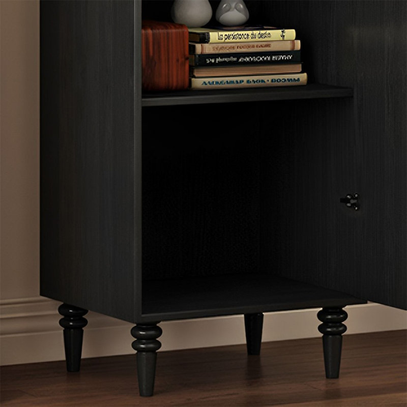 Armoire supérieure en bois massif avec rangement à deux niveaux