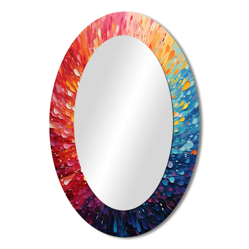 Miroir mural moderne multicolore, 36 po x 24 po