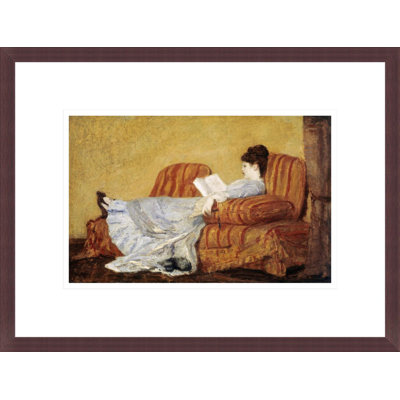 Young Lady Reading by Mary Cassatt -Framed Giclee Print
