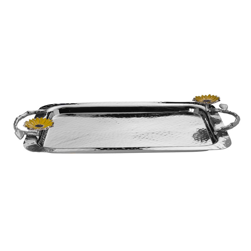 Mikasa Sunflower Stainless Steel Rectangular Serving Tray