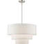 Lustre suspendu 4 lumières en nickel brossé-91957294-91957296-91957295