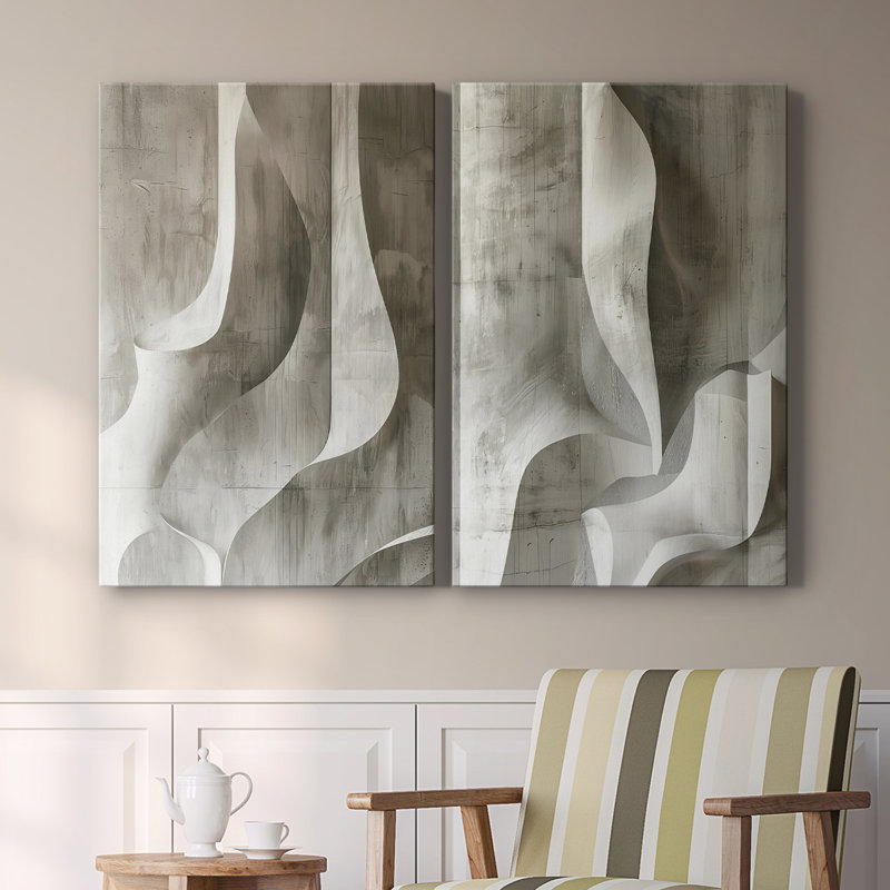 ABSTRACT Series CDLX - Toile tendue avec châssis de qualité supérieure - Prêt à être accroché, H 48 po x l 64 po