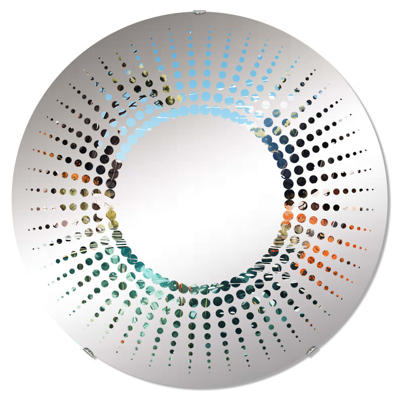 Miroir Starburst, H 23,6 po x l 23,6 po, Corail et anémone