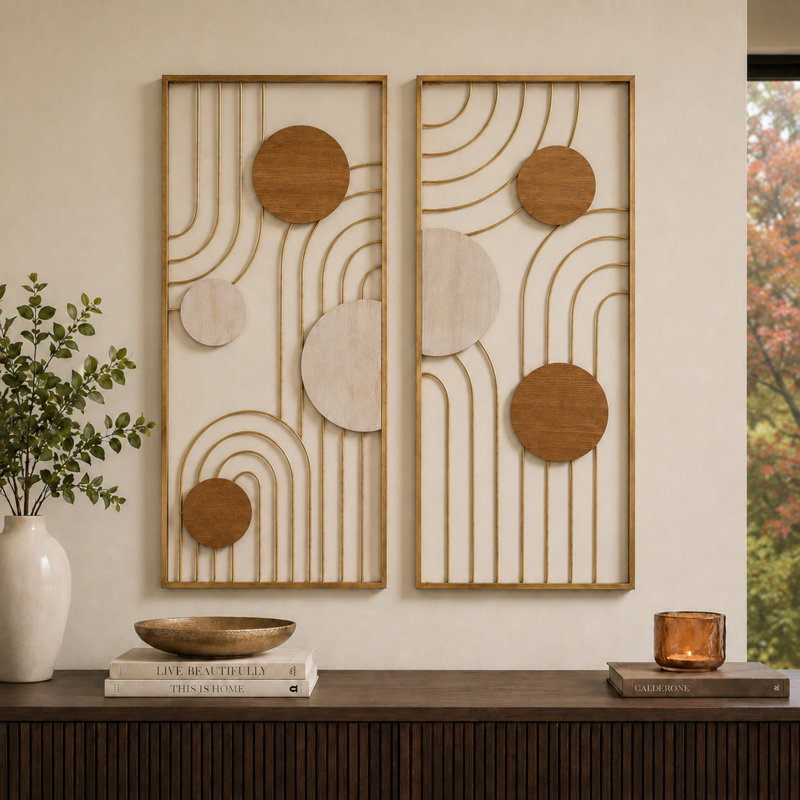 Amelie Abstract Framed Wall Art Set