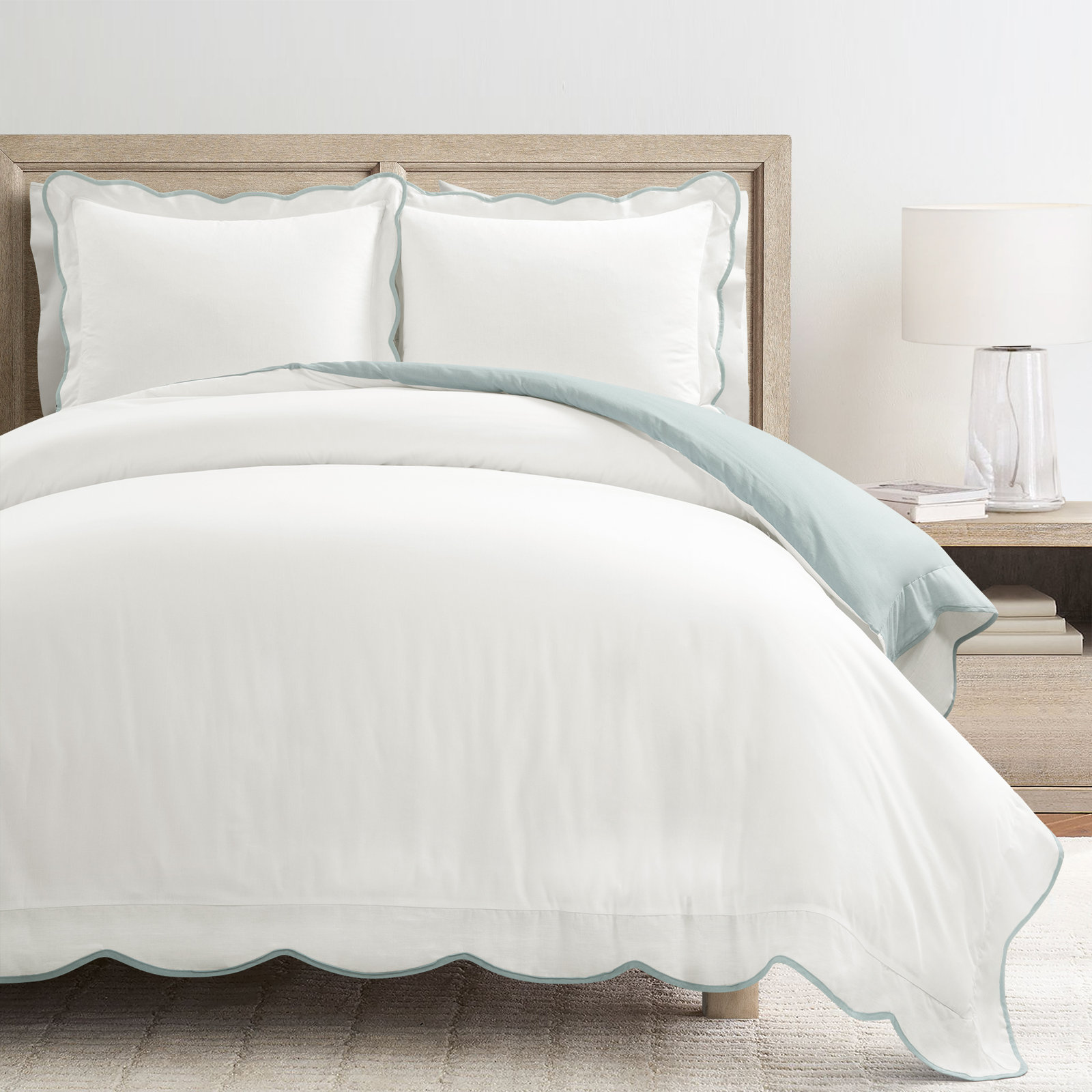 Packard Cotton Duvet Cover Set, King Duvet Cover, Blue