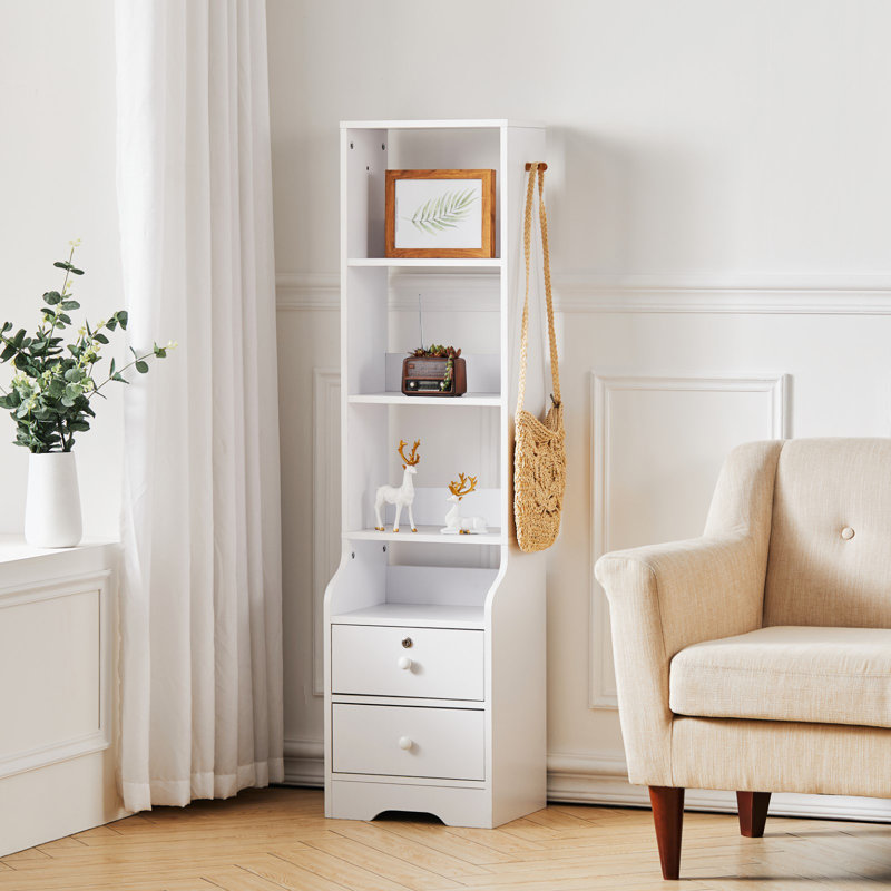 Gayla 114.5cm H x 37cm W Standard Bookcase,  (4 Shelves) 142cm. H x 37cm. W x 30cm. D