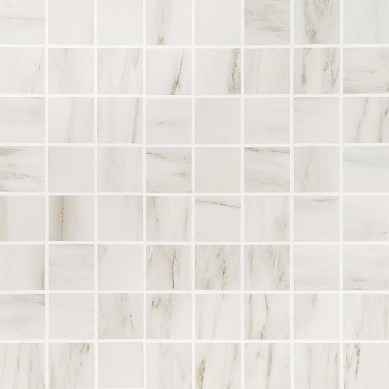 Dreamstone 2X2 Matte Porcelain Mosaic, Dolomite Snow Matte
