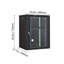 Armoire murale 15U pour serveur de réseau avec porte en verre trempé et sécurité verrouillable