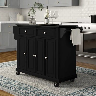 Monty Kitchen Island with Granite Top by Three Posts