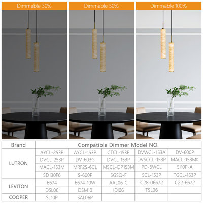 Alison Natural Alabaster Stone Pendant Lights for Kitchen Island White Marble Long Tube Chandelier Modern Light Fixtures
