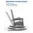 2PCS Adirondack Outdoor Rocking Chair, All Weather HDPE Plastic Patio Rocker Chair with Wide Armrests, Classic Fire Pit Chair for Porch, Deck, Lawn, Garde, 380LBs-557871394