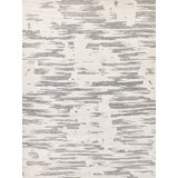Calibre Abstract Hand-Knotted Wool Ivory/Charcoal Area Rug