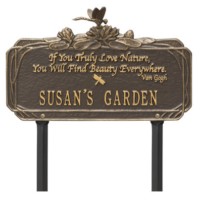 Dragonfly Quote Personalized Garden Sign