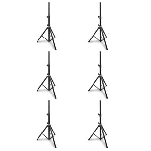 Pyle Pro Adjustable Extending Height Tripod Speaker Stand Holder Mount (6 Pack) (Set of 6)