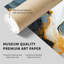 Abstrait gris et or brossé III, reproduction d'art moderne sans cadre-1055228322