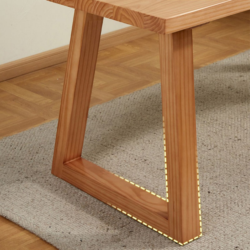 Bureau rectangulaire en bois massif Burlywood, H 29,53 po x l 55,12 po x P 27,56 po