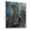 Blue Grey Music Instument Saxophone - Music Wall Art Print