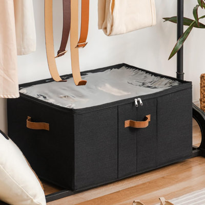 Organisateur de chaussures de placard avec diviseurs réglables, peut contenir 16 à 24 paires, housse transparente anti-poussière et conception robuste en casiers pour chaussures de sport, bottes