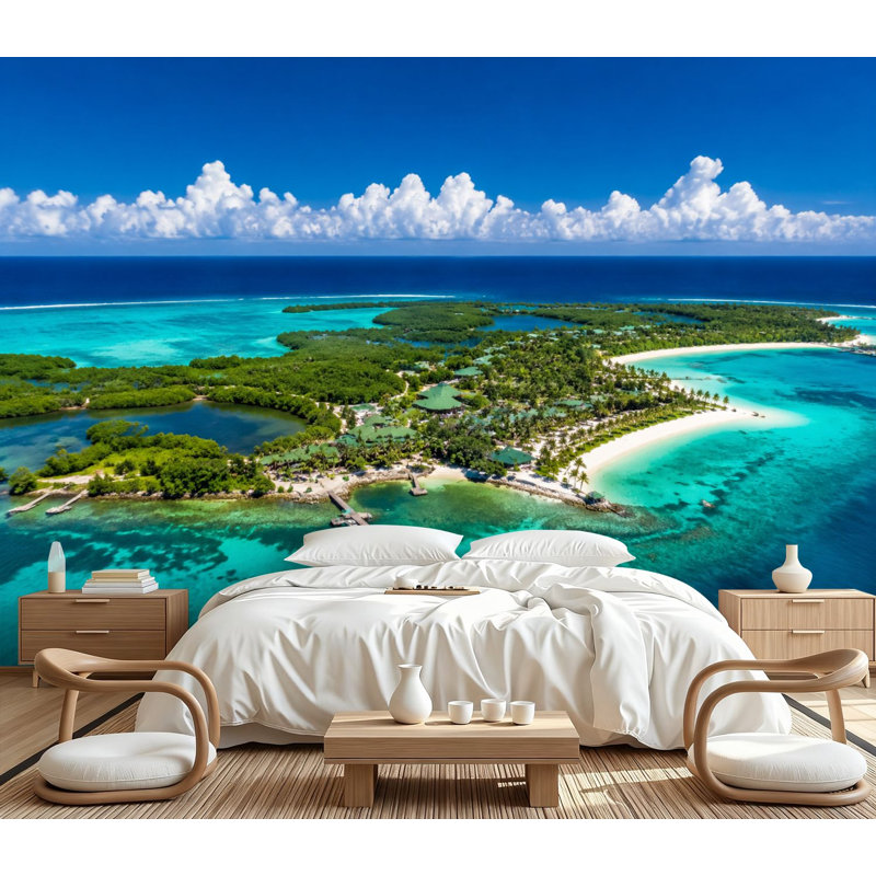 Papier peint adhésif autocollant amovible Roatan, Honduras, L 100 po x l 144 po